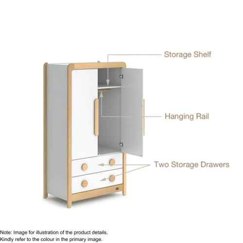Boori Byron Kids Wardrobe Cherry Kids and Toddlers Storage Furniture Urban Sales